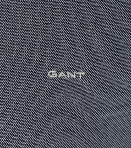 Gant shield Oxford piqué poloshirt donkerblauw | Regular-fit