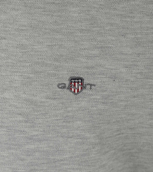Gant shield piqué poloshirt grijs | Regular-fit