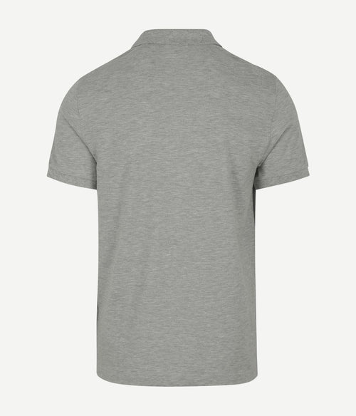 Shield piqué poloshirt grijs