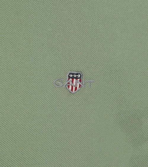 Gant shield piqué poloshirt groen | Regular-fit