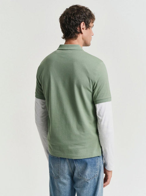 Gant shield piqué poloshirt groen | Regular-fit