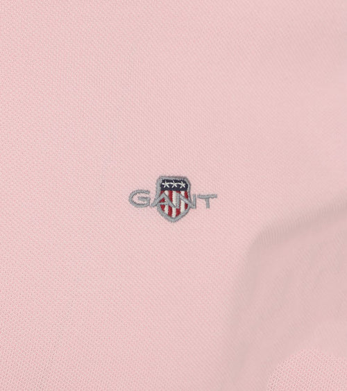 Gant shield piqué poloshirt lichtroze | Regular-fit