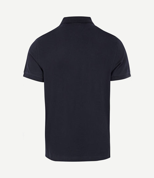 Shield piqué poloshirt donkerblauw