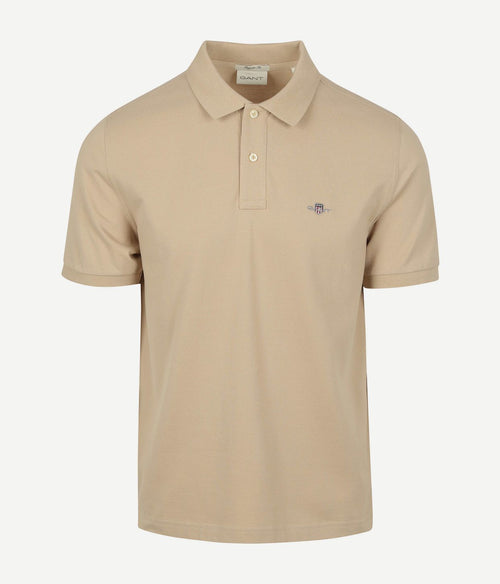 Gant shield piqué poloshirt sand | Regular-fit