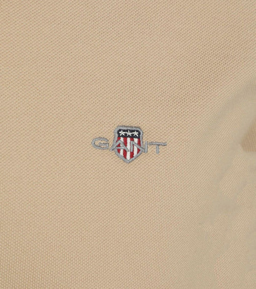 Gant shield piqué poloshirt sand | Regular-fit
