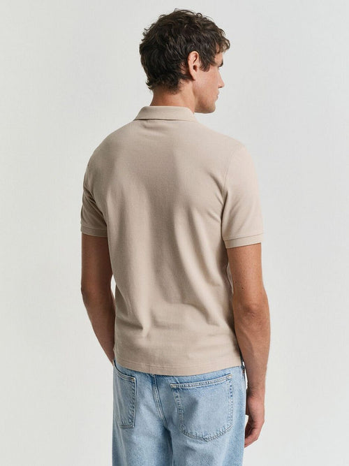 Gant shield piqué poloshirt sand | Regular-fit