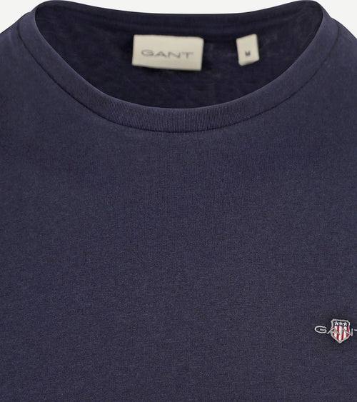 T-shirt shield logo donkerblauw