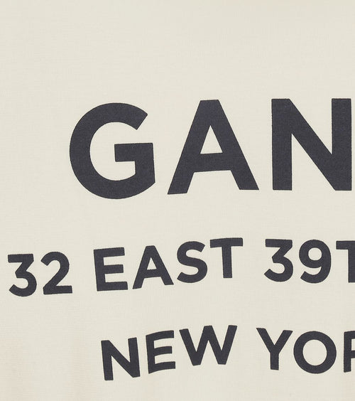 Gant t-shirt graphic logo ecru | Regular-fit
