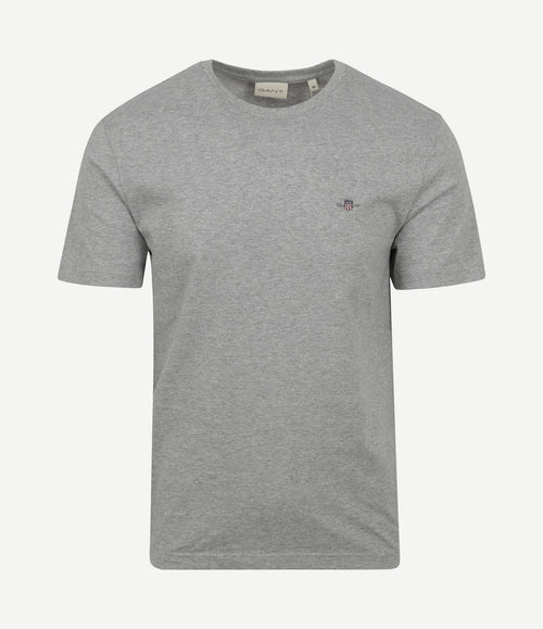 T-shirt shield logo grijs