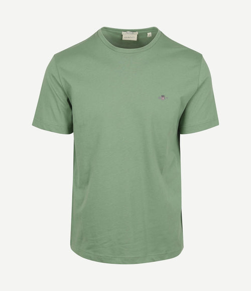 T-shirt shield logo groen