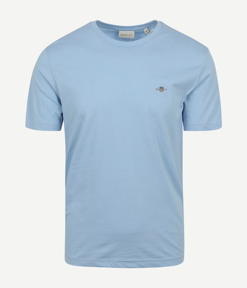 Gant t-shirt shield logo lichtblauw | Regular-fit
