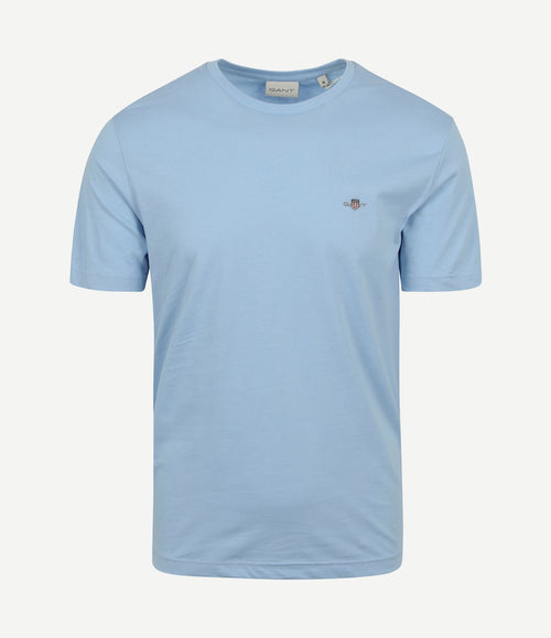 T-shirt shield logo lichtblauw