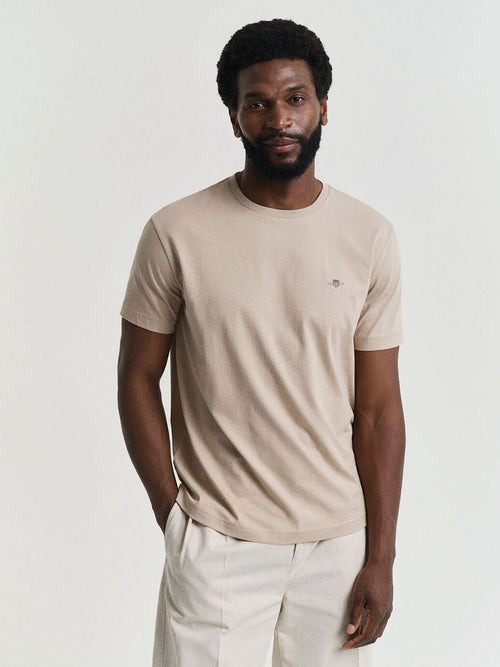 Gant t-shirt shield logo sand | Regular-fit