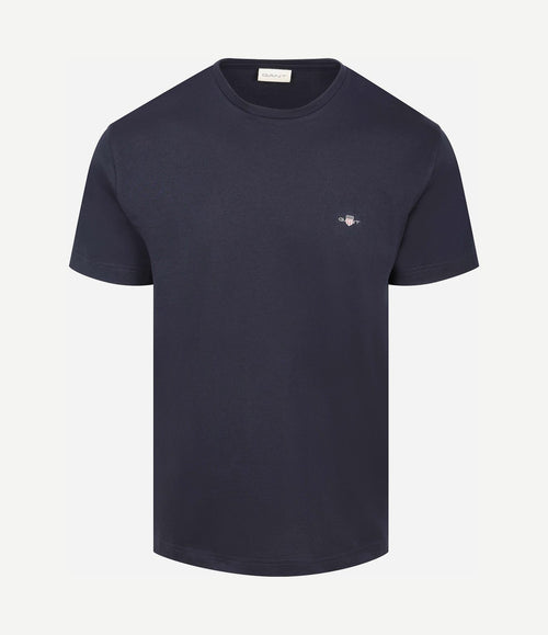 T-shirt shield small logo donkerblauw