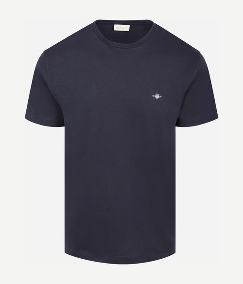 T-shirt shield small logo donkerblauw