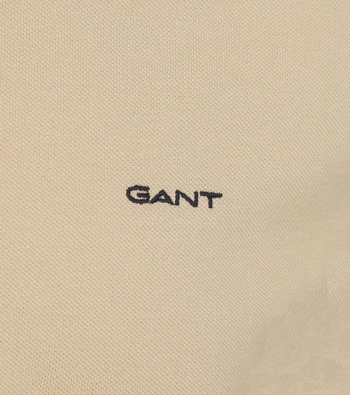 Gant tipping piqué poloshirt beige | Regular-fit