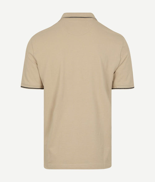 Gant tipping piqué poloshirt beige | Regular-fit