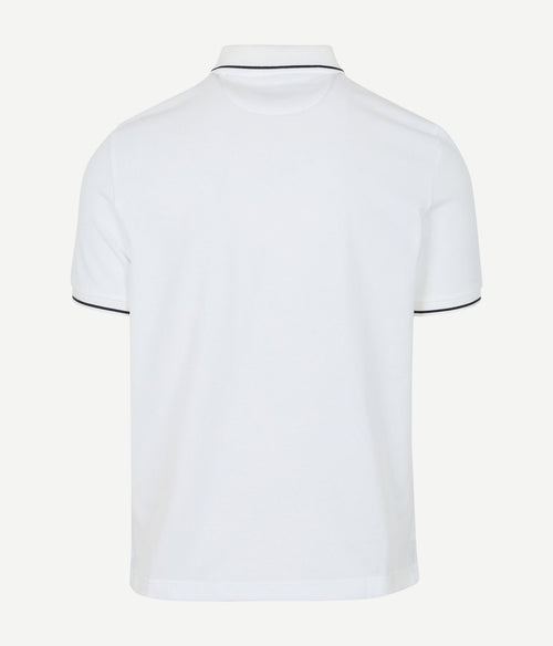 Gant tipping piqué poloshirt wit | Regular-fit