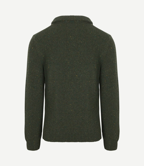 Mocker pullover wool blend donkergroen