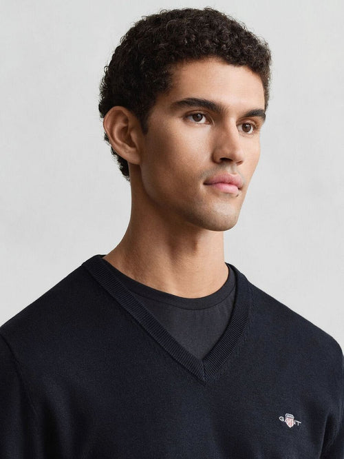 Pullover v-hals donkerblauw