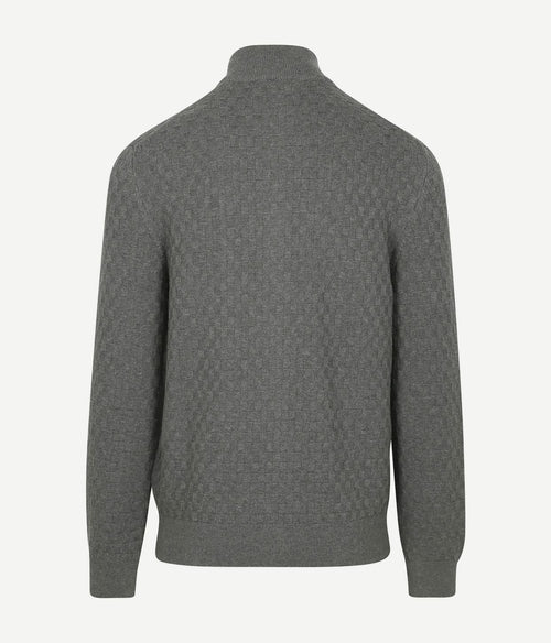Gant vest texture grijs | Regular-fit
