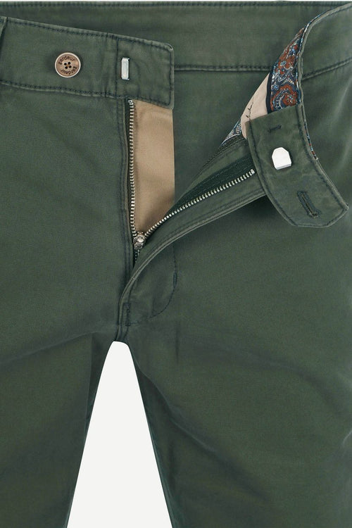 Gardeur chino Benny 3 donkergroen