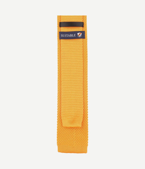 Knitted stropdas geel tk-03