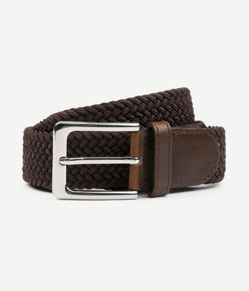 Geweven riem bruin