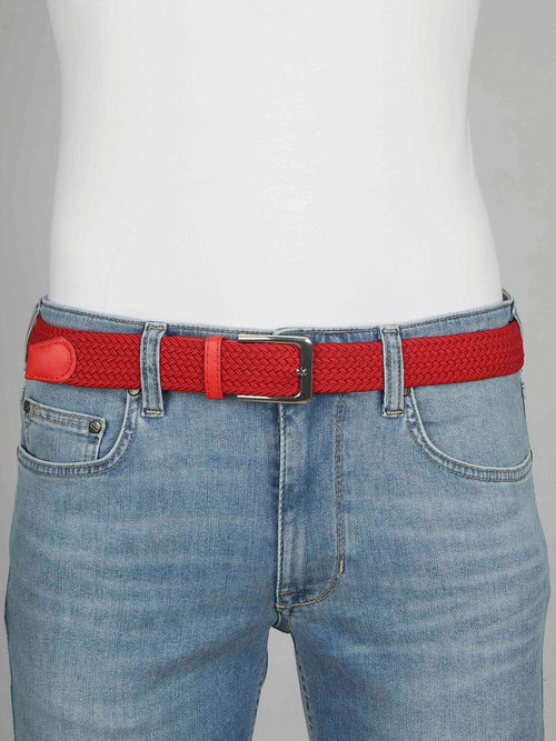 Geweven riem rood