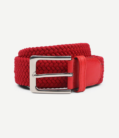 Geweven riem rood