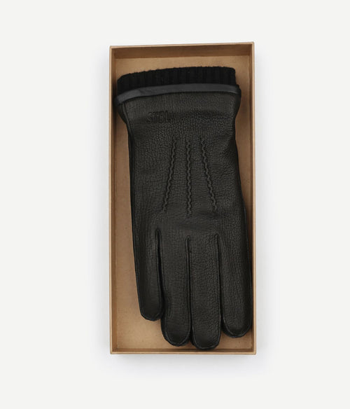 Suitable handschoen leer zwart