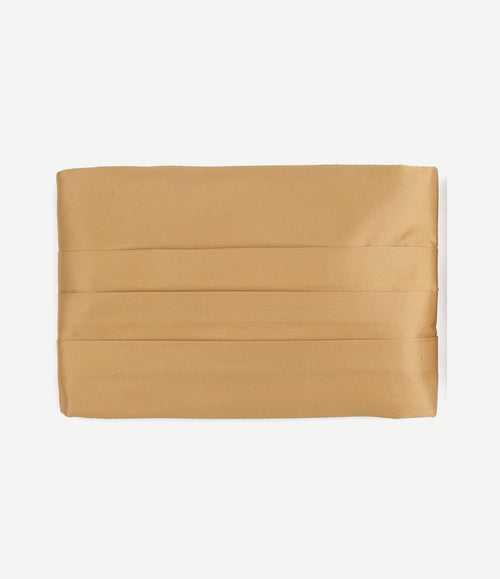 Cumberband strik pochet set goud
