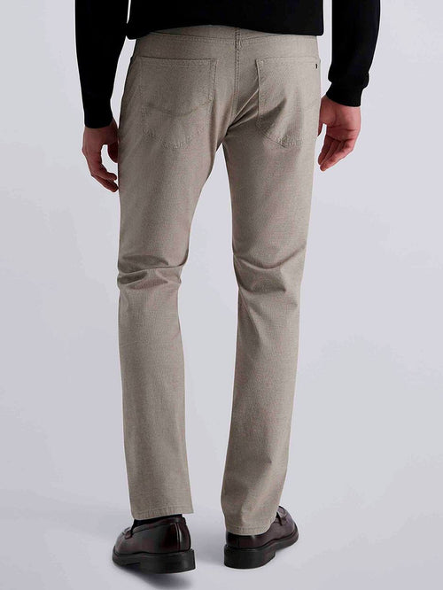 Broek Lyon tapered print greige