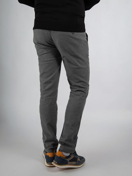 Chino Pico pleat flanel grijs