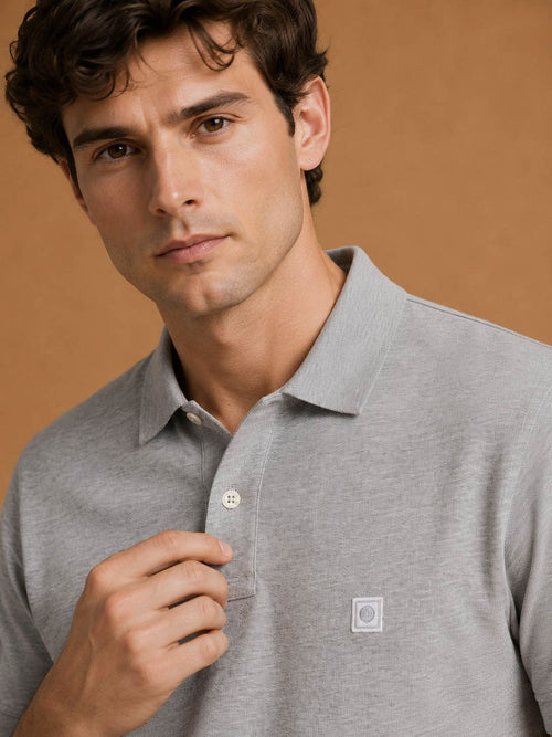 The rene poloshirt grijs