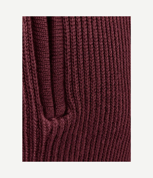 Bico halve rits trui burgundy