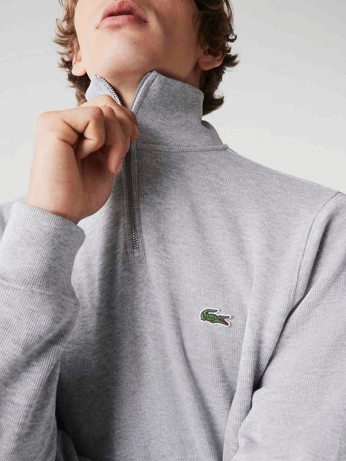 Pullover zipper lichtgrijs