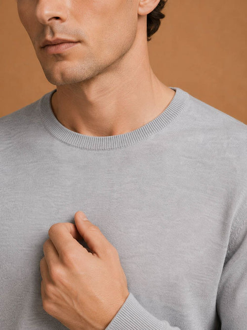 The john pullover merino grijs