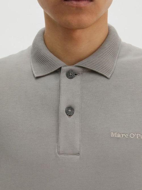 Longsleeve heavy poloshirt graphite dust