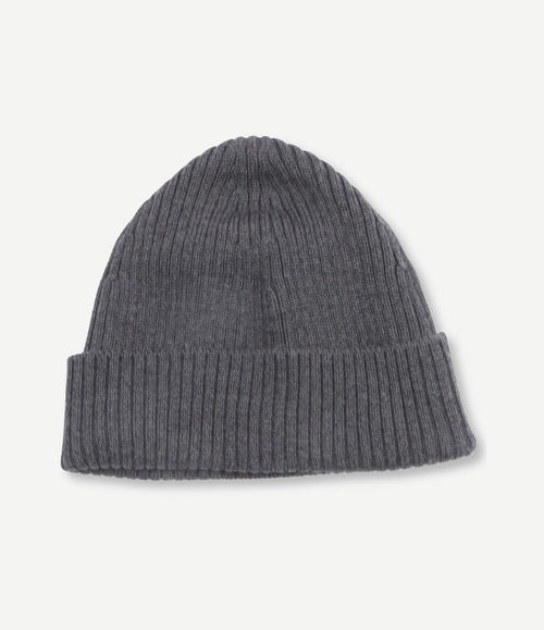Knitted muts wol antraciet