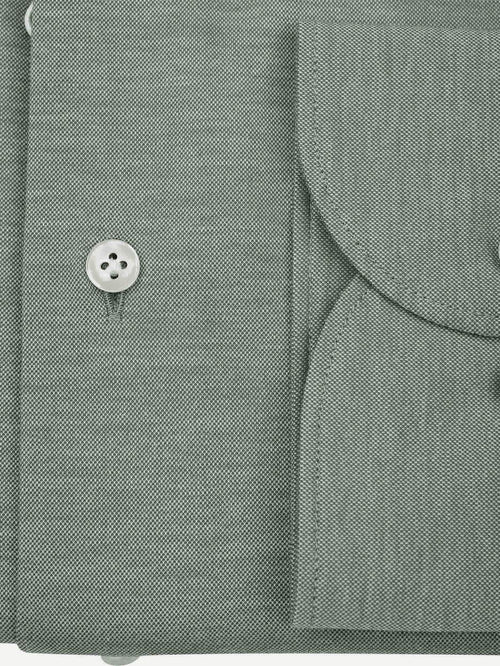 Japanese knitted overhemd melange groen