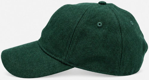 Cap wool blend groen