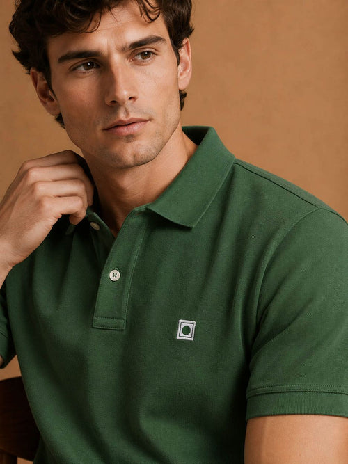 The rene poloshirt mid groen
