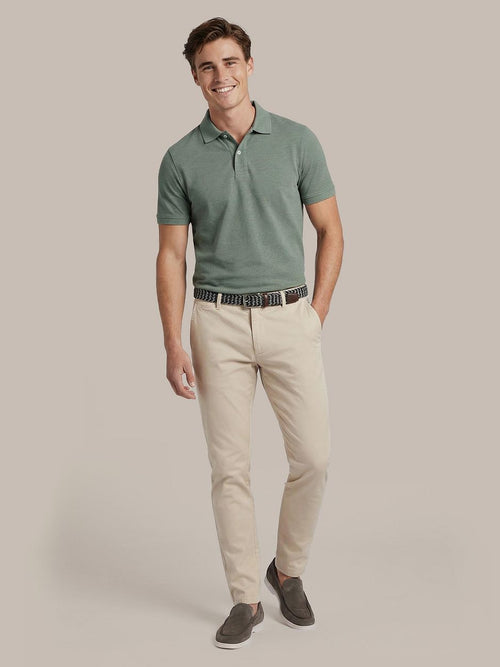 Poloshirt mel pique groen