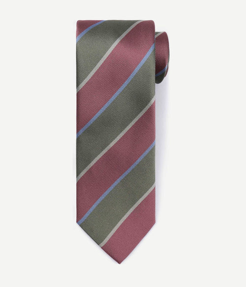 Stropdas zijde triple stripe groen