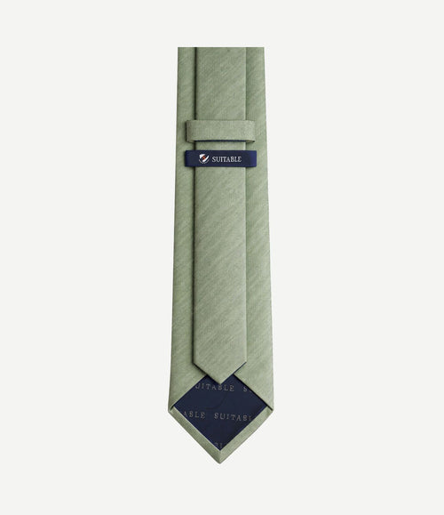 Zijde stropdas two toned groen