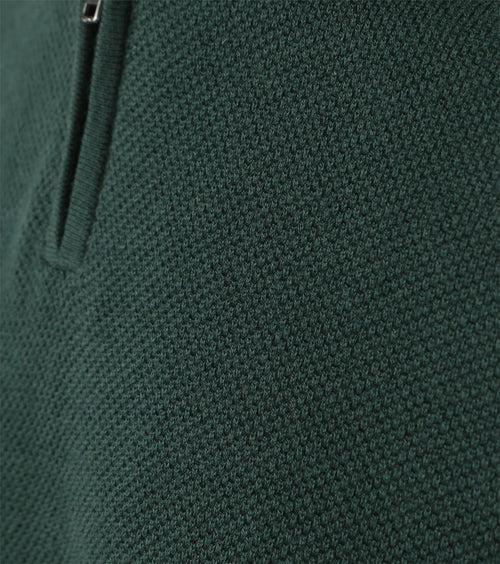 halve rits trui merinowol blend pine groen