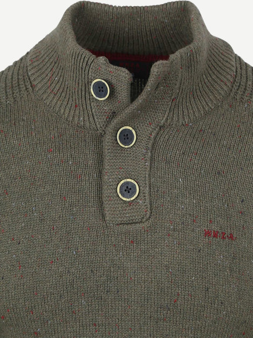 Pullover mocker conor melange army grey