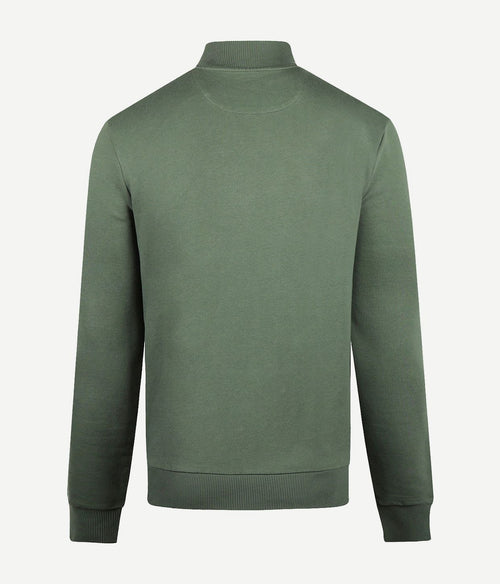 halve rits trui groen