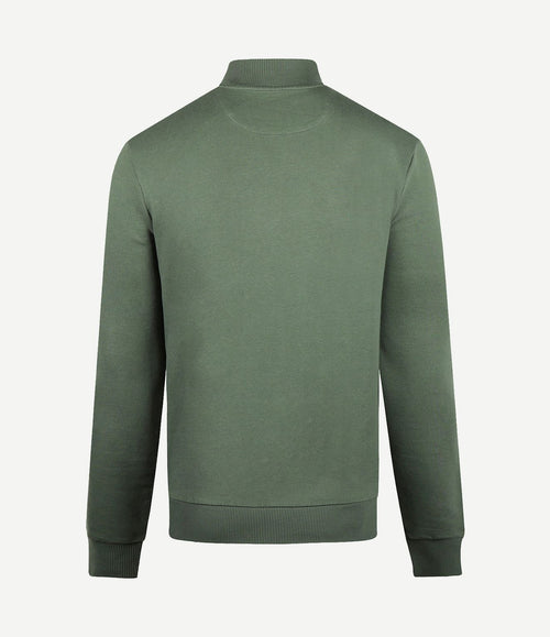 halve rits trui groen